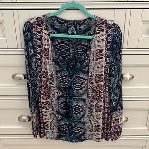 Lucky Brand blouse native print